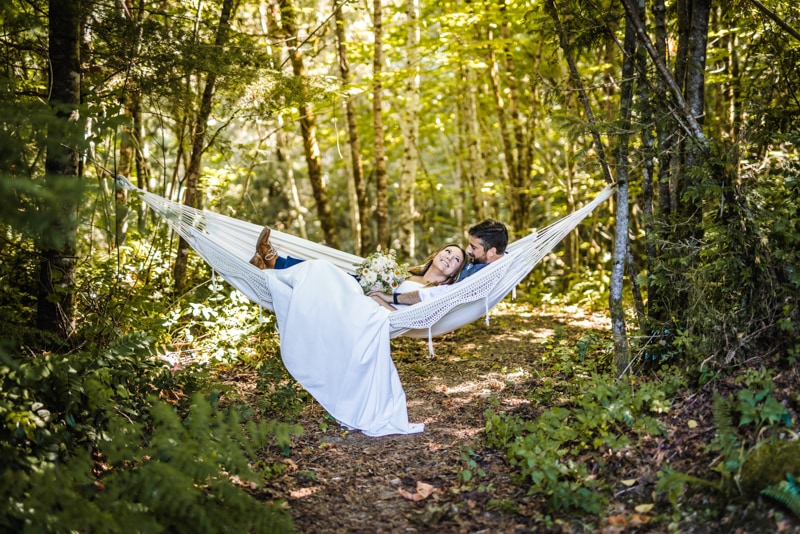 Adventure elopement hammock
