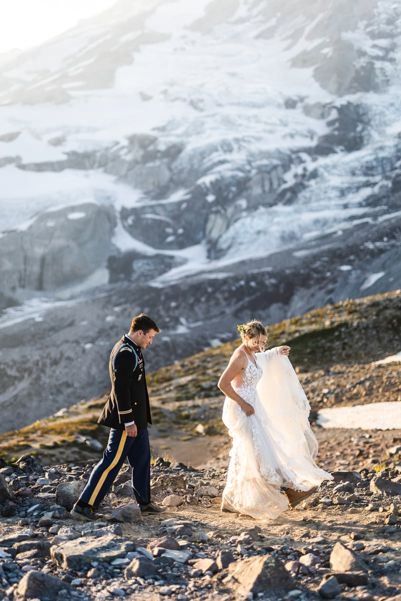 Mt. Rainier elopement photography
